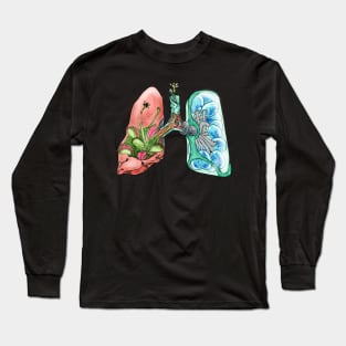 Bionic Mechanical Venus Flytrap Lungs Long Sleeve T-Shirt